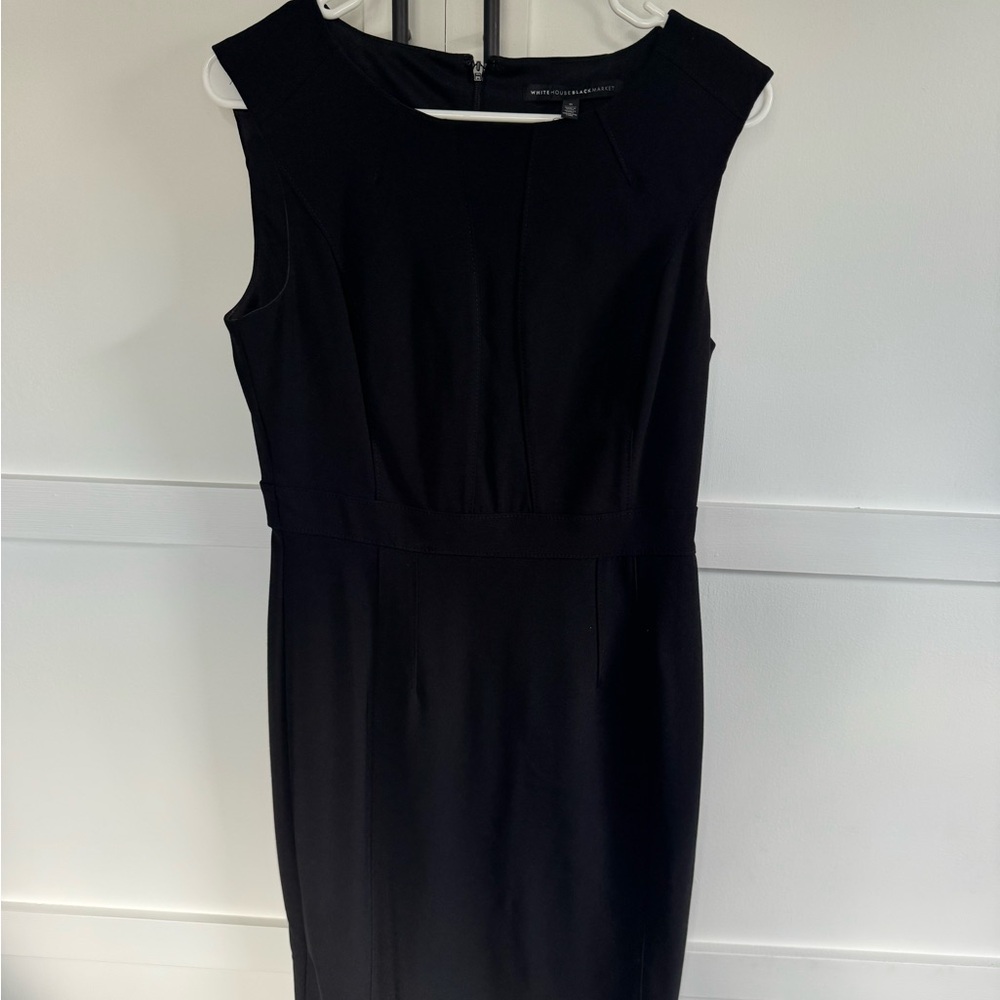 Black Sleeveless Sheath Midi Dress for Cocktail